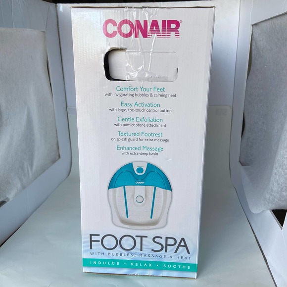Conair Foot Spa With Bubbles Massage & Heat NIB New in Box - Picture 6 of 7